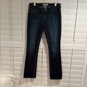 PRVCY Dark Indigo Straight Leg Jeans
